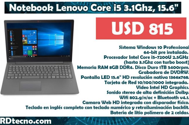 notebook lenovo core i3 8GB